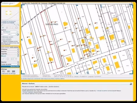 vente terrain 1100 m² colombier-fontaine (25260)