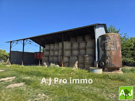 terrain à bâtir avec grand hangar