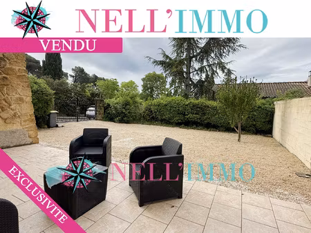 vendu a aurons : superbe t2 rénové en rez de jardin 213m2 et