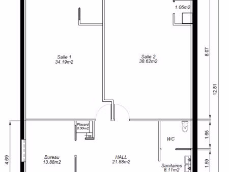 location commerce 120 m² à angers (49100)