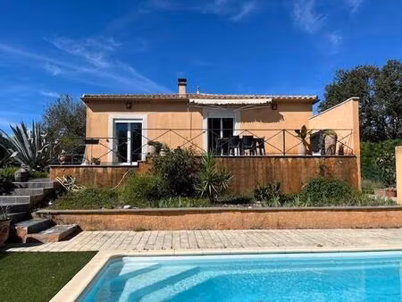 lédignan  belle villa f5 avec piscine sur 1428 m2 de terrain clos et aménagé  calme et...