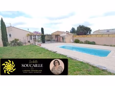 a vendre sur ginestas : villa d’exception t5 avec piscine et grand terrain constructible