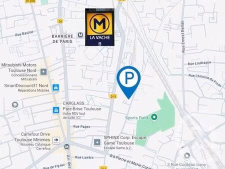 parking à louer - 12 m2 - toulouse - 31 - midi-pyrenees