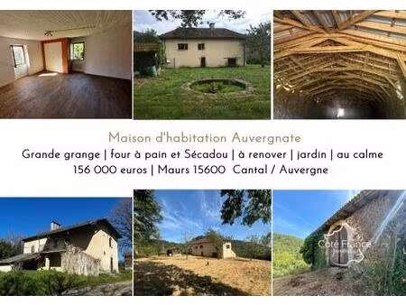 très charmante maison auvergnate à rénover  avec beau jardin  sans vis à vis et avec...