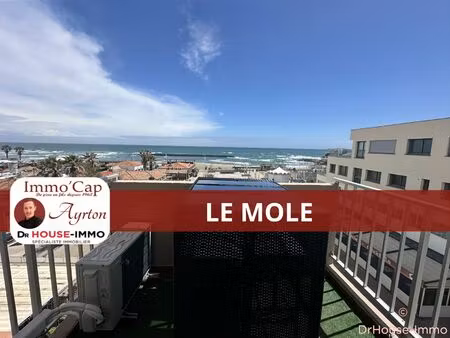 vue mer - plage du mole - studio de 20.82m2 avec terrasse au 3 è etage