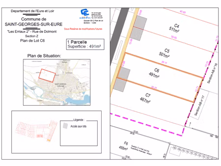 terrain à bâtir à 12 kms de chartres 491 m2