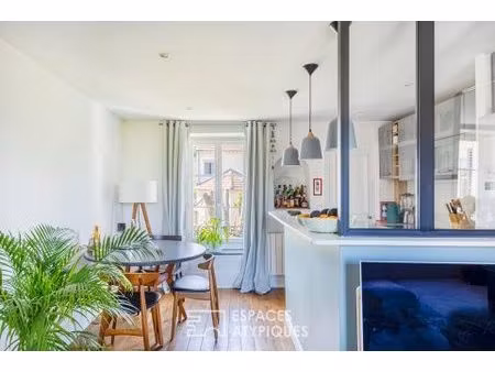 cosy duplex en dernier étage avec vue sur seine