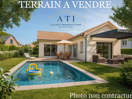 vente terrain à batir 854 m² à roeschwoog (67480)  195 000 €