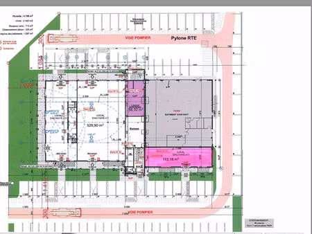location local commercial  113.18m²  la ville