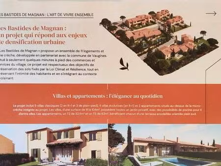 vaugines  villa neuve en vefa  3 chambres  jardin et garage