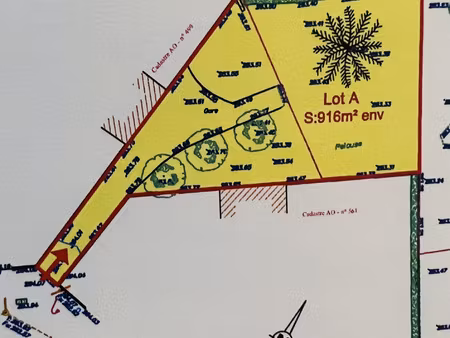 achat terrain 916m² le coteau 42120