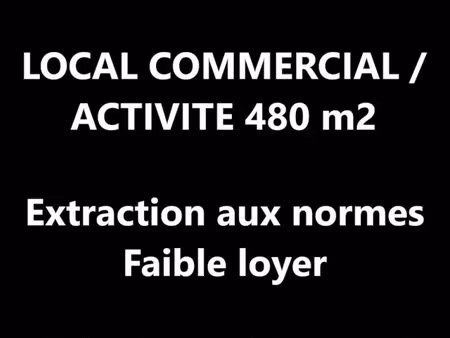 lyon 3 – local commercial/ industriel indépendant de 475m2 avec extraction