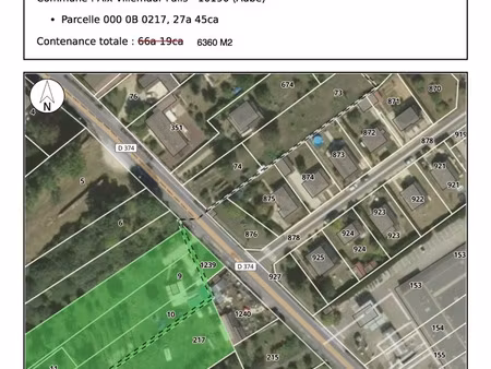 terrain à vendre aix en othe 6360m2 125 000€