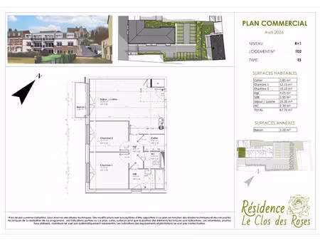vente appartement 3 pièces 67.7 m² à quevauvillers (80710)  256 000 €