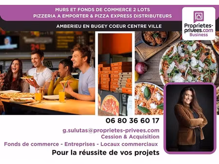 murs et fond de commerce - pizzeria à emporter authentique à fort débit