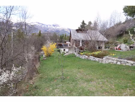 beau chalet ensoleillé avec jardin fleuri