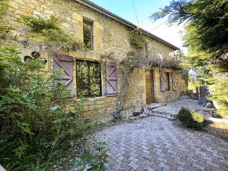 ensemble immobilier de deux maisons en bord de dordogne