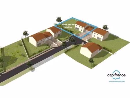 terrain constructible en fond d'impasse  à vendre mions (69)