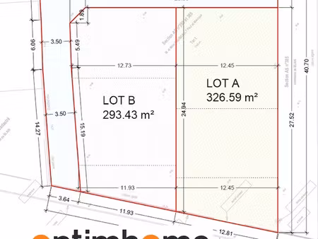 vente terrain 293 m² à blain (44130)  49 000 €