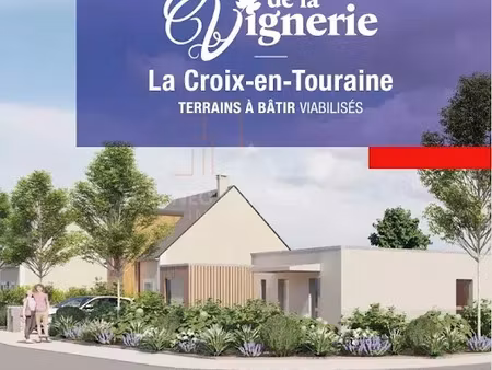 vente terrain à batir 547 m² à la croix-en-touraine (37150)  65 000 €