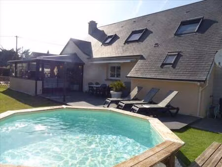 vente maison piscine à portbail (50580) : à vendre piscine / 121m² portbail