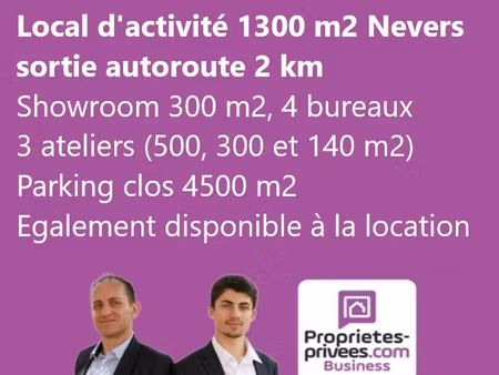 nevers - local d'activite 1300 m2 avec parking 4500 m2