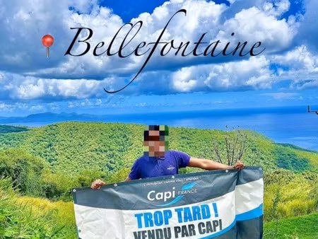 à vendre – terrain constructible à bellefontaine (972) vue mer imprenable