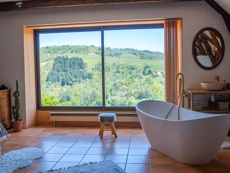 vente propriété 6 pièces 215m2 coubisou 12190 - 397500 € - surface privée