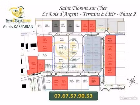 terrain 612 m² saint-florent-sur-cher