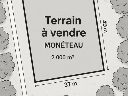 terrain 2000 m² monéteau