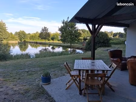 location terrain privé avec étang