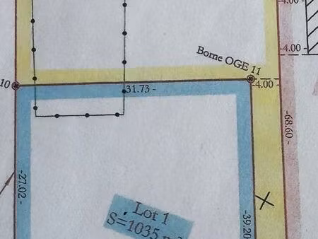 terrain 1 035 m² bon encontre