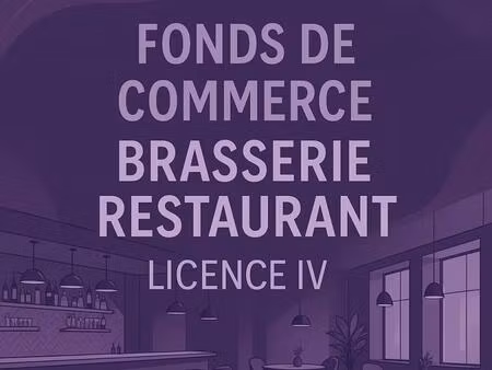 saint leu la foret - brasserie restaurant licence iv  terrasse 30 places