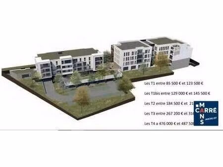 vente appartement 2 pièces au mans ouest (72000) : à vendre 2 pièces / 29m² le mans ouest