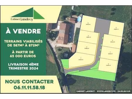 terrain à bâtir 618 m² à vendre - villereversure