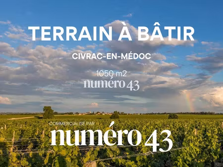 vente terrain à batir à civrac-en-médoc (33340)  60 000 €