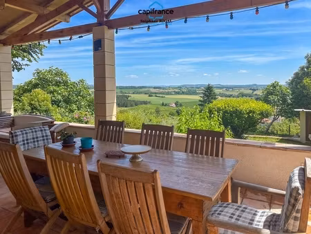 propriete à vendre 8 pièces monflanquin (47) maison de 190m2 sur terrain et jardin de 915m