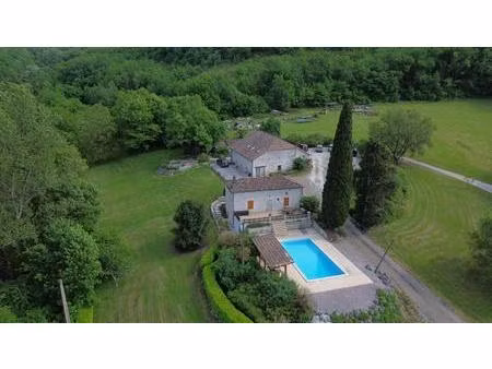 montaigu de quercy grange rénovée et maison en pierre  piscine et 2.6 hectares