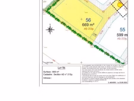 vente terrain à batir 669 m² à sarceaux (61200)  45 140 €