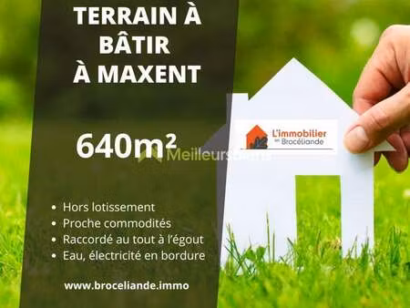 vente terrain à maxent (35380) : à vendre / 640m² maxent
