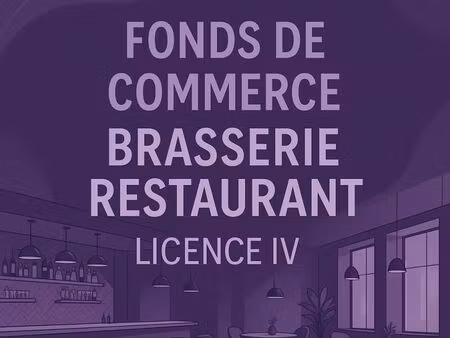 fonds de commerce brasserie  restaurant 164 m²