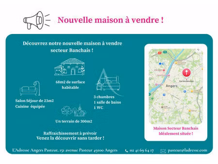 exclusivite : maison à rénover à angers de 64m²