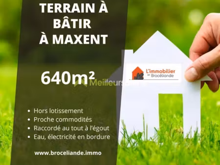 vente terrain 640 m² à maxent (35380)  63 000 €