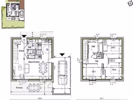 maison à vendre - 4 pièces - 88 50 m2 - anthy sur leman - 74 - rhone-alpes