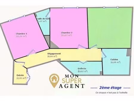 t3 lumineux de 66 m² portes du centre-ville de melun