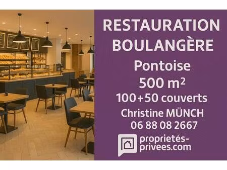 pontoise - 500 m² - restauration boulangere  snack  sandwicherie