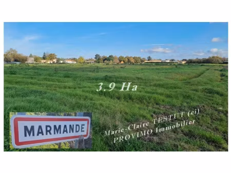 vente terrain 39600 m² à marmande (47200)  550 000 €