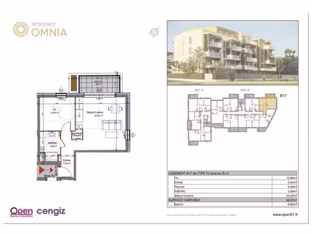 en vente appartement 46 37 m² – 205 000 € |thionville