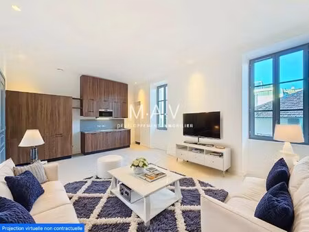 nice/carré d'or studio/2 pièces rénové proche mer immeuble bourgeois