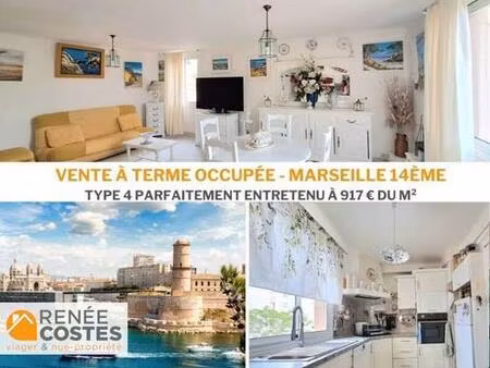 vente à terme occupée sur 120 mois - marseille (13014)